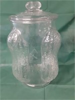 Planters Clear Glass Jar w/Lid