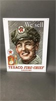 TexCo Fire Chief Metal Sign