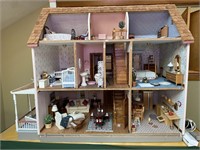 LARGE DOLL HOUSE WITH FURNISHINGS