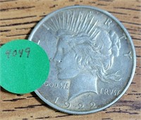 1922-D SILVER PEACE DOLLAR