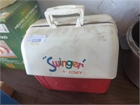 Vintage Swinger by Covey barn-shaped cooler