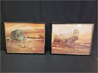 Two Western Style Art Prints Both 8" x 10"