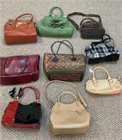 9 ladies purses and bags - different sizes,