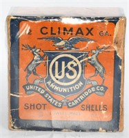 Rare Collector Box Of Climax US 12 Ga Shotshells