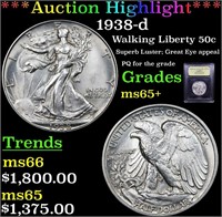 ***Auction Highlight*** 1938-d Walking Liberty Hal