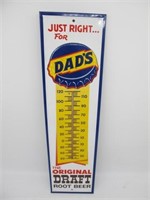 DAD'S DRAFT ROOT BEER THERMOMETER EMBOSSED