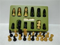 hand carved wood chess set
