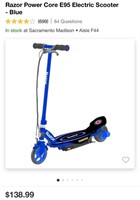 ELECTRIC SCOOTER (OPEN BOX)