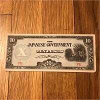 Japanese Government Philippines 10 Pesos Banknote