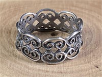 Vintage Sterling Filigree Swirl Band Ring