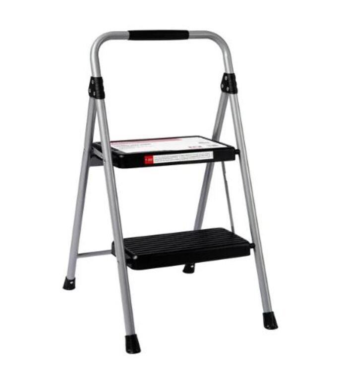 $22 Hyper Tough Gray & Black 2-Step Stool.