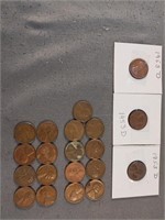 1953 (8) and 1953 (D) 12 wheat pennies