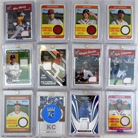 (12) BASEBALL INSERT MATERIAL CARDS