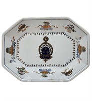 A Chinese Armorial Style Porcelain Platter