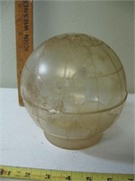 Vtg Lucite Planet Earth Globe Hinged Bank