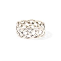 MEN'S OPEN WEAVE CELTIC KNOT STERLING SILVER RING