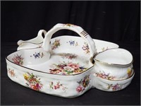 Hammersley fine bone china sugar, creamer &