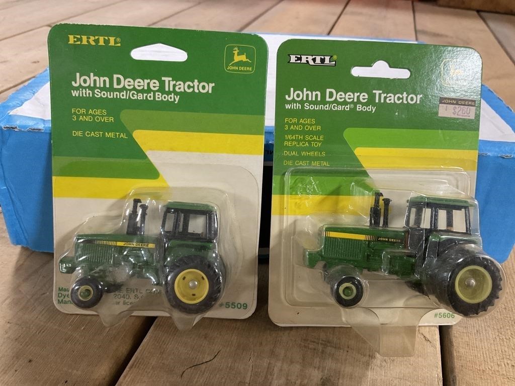 Pair NIB 1/64 John Deere Sound Gard Tractors