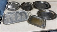 Silver Plate and Aluminum Trays