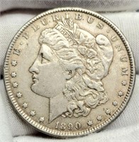 1890 Morgan Silver Dollar XF+