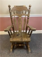 Vintage Heavy Wooden Rocking Chair, has wear and