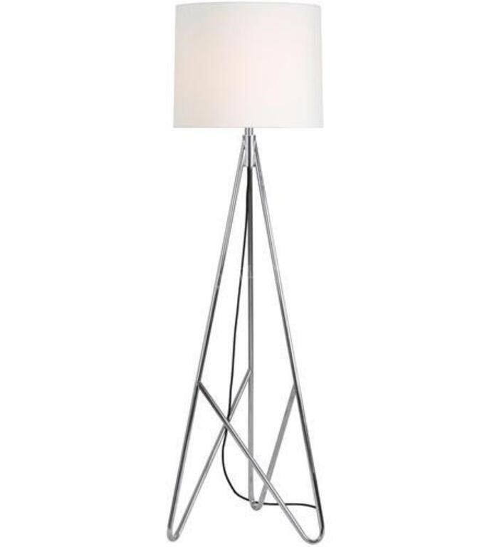 Stand Up Lamp Chrome Abstract Base $520