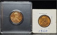 1960 Gem BU & 1975-S Gem Proof Lincoln Pennies