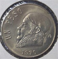 Uncirculated 1970 Mexican coin