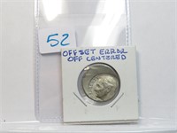 ERROR Roosevelt Dime Known Date Off Center