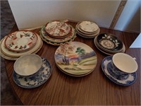 Decorative plates & tea cups with saucer