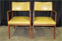 Set of Matching MCM Gold Upholstered Chairs