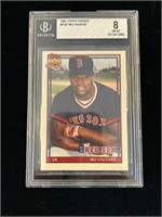 1991 Topps Traded Mo Vaughn Rookie RC #123T BGS 8