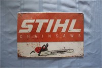 Retro Tin Sign: STIHL Chainsaws
