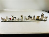 14pcs small dog statues