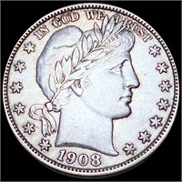 1908-D Barber Silver Half Dollar LIGHT CIRC