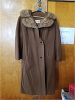 1950s Fur Collar Coat