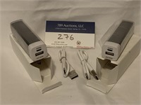 USB rechargeable power bank 2pk