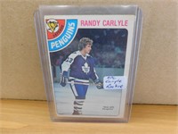 1978-79 Randy Carlyle Rookie Hockey Card