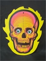VTG 1973 Beistle Die Cut Halloween Skull