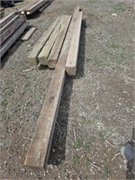 (5) 6" X 6" Wood Posts