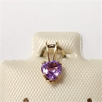 14K Gold & Amethyst Pendant