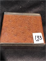 Ostrich skin cigarette case, made in London