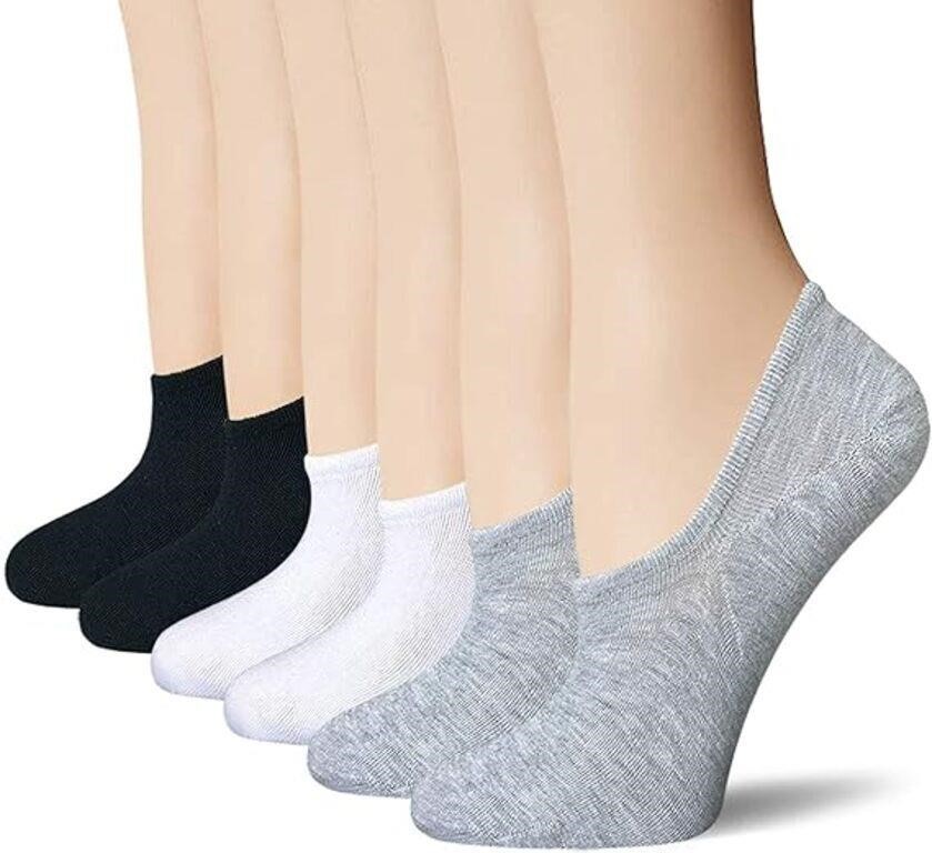 Medium - BERING No Show Socks Womens Non Slip Ankl