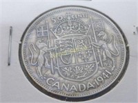 1941 Canadian 1/2 Dollar & Half Dollar Collection