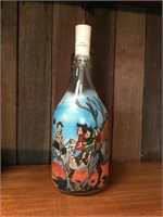 Painted bottle lamp no shade