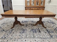 2- Pedestal Formal Wooden Dining Table