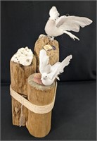 White Dove in Decorative Trunk