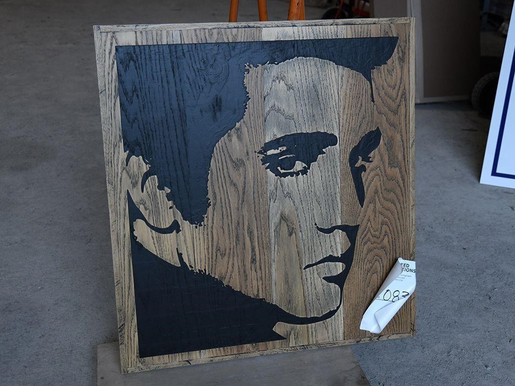 Elvis Carved Wooden Sign