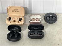 Five items, Occiam wireless earbuds, back bay
