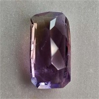 CERT 7.30 Ct Faceted Ametrine, Rectangular Shape,